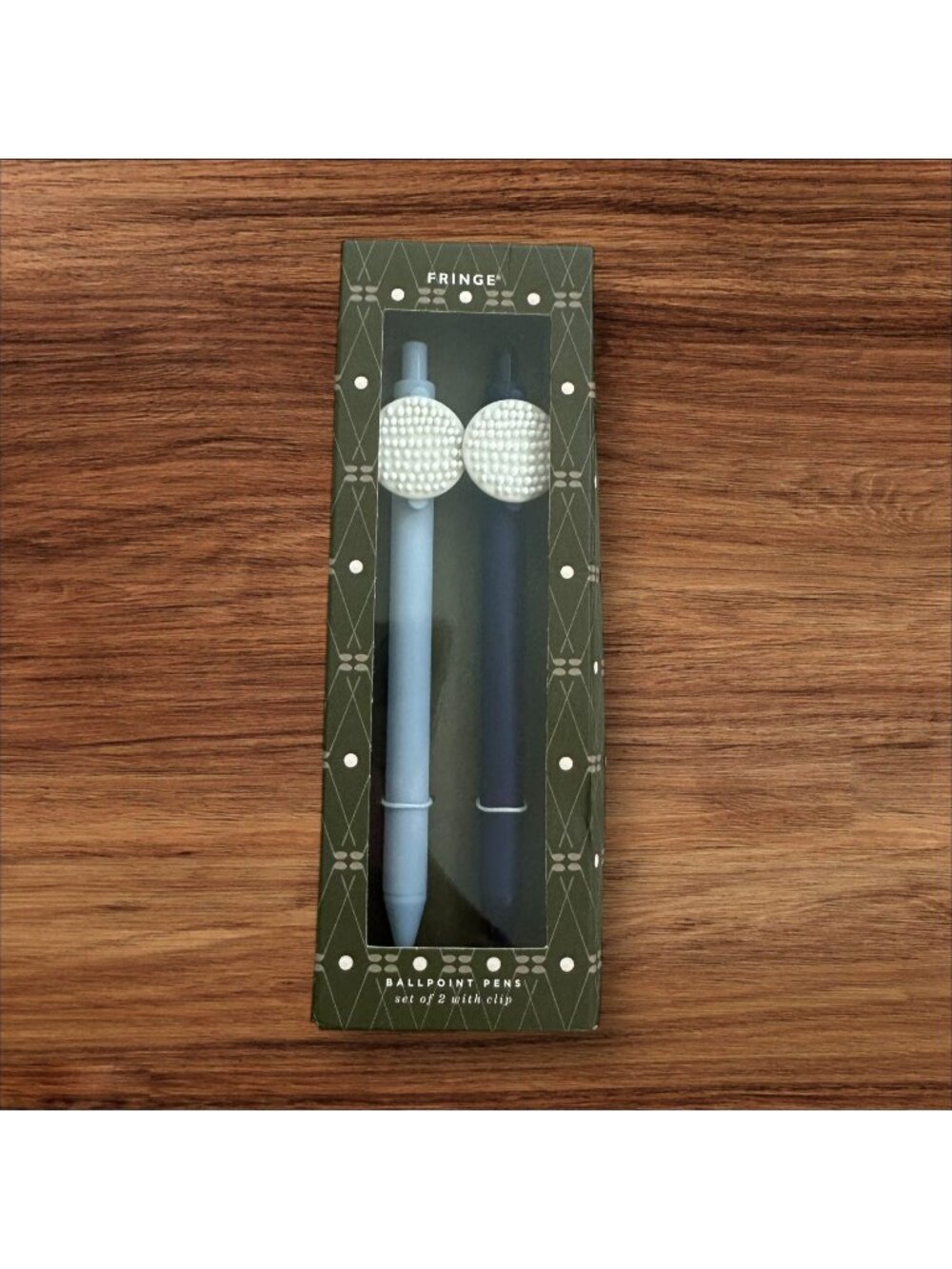 FRINGE Set of 2 Golf Ball Pens Set NEW NIB